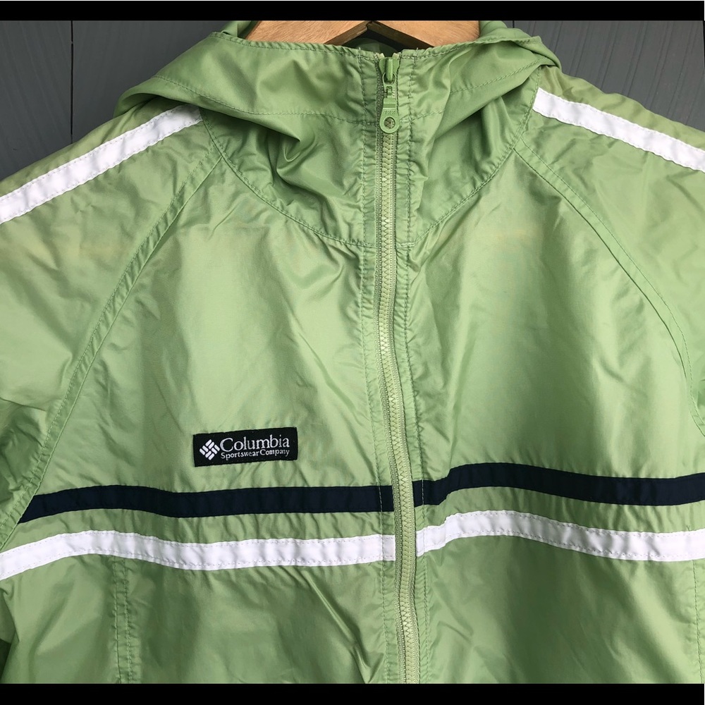 Columbia Windbreaker Jacket w/hood SZ 10/12